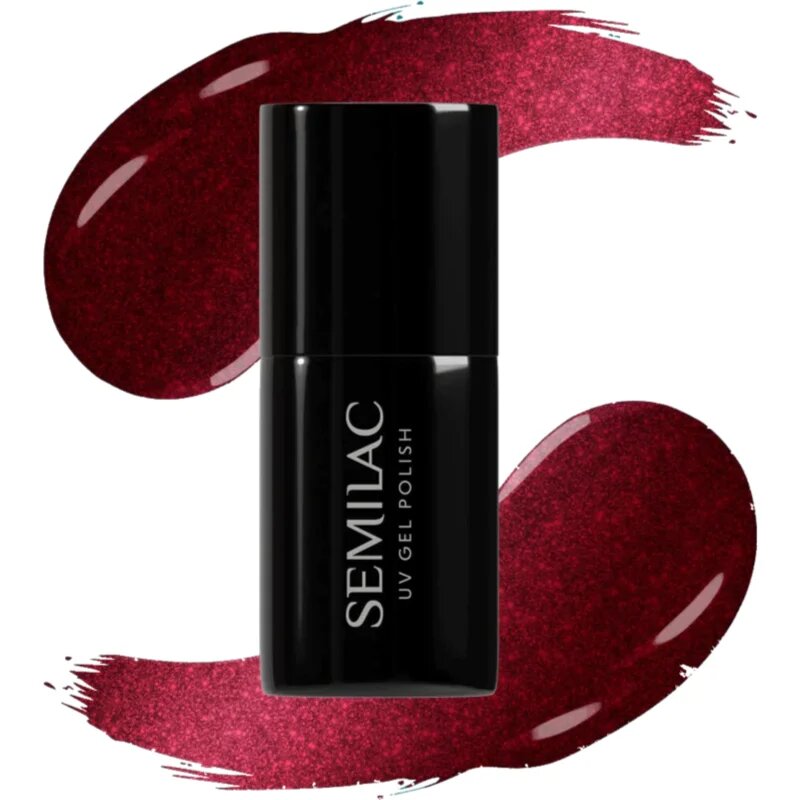 Semilac UV Hybrid Silk Effect gél körömlakk UV / LED-es lámpákhoz árnyalat 467 Red Candle Flash 7 ml