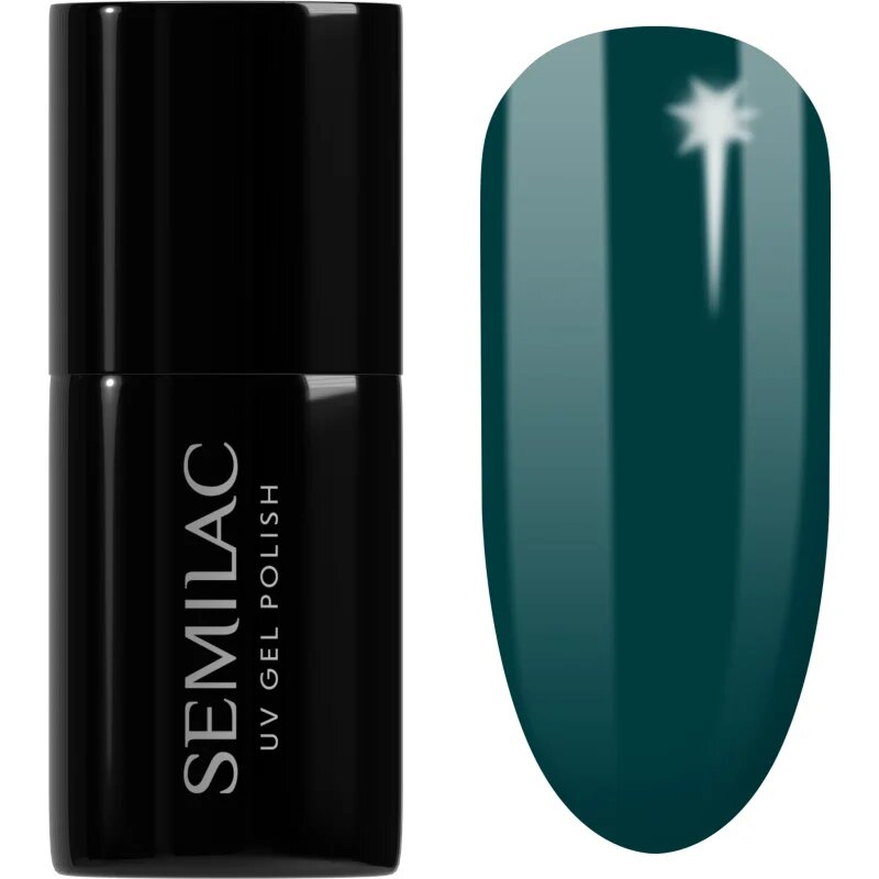 Semilac UV Hybrid Winter Collection gél körömlakk UV / LED-es lámpákhoz árnyalat 606 Cool Green 7 ml