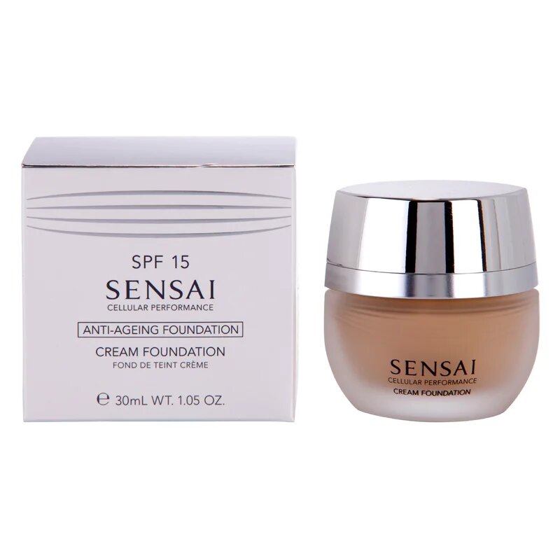 Sensai Cellular Performance Cream Foundation krémalapozó SPF 15 árnyalat CF 13 Warm Beige 30 ml