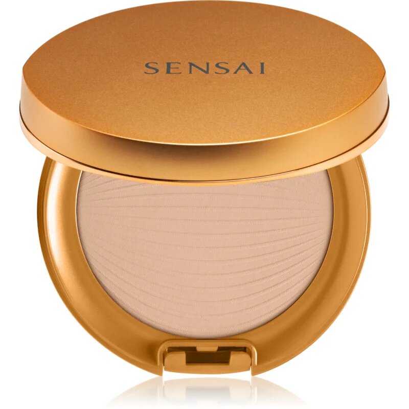 Sensai Silky Bronze Natural Veil Compact kompakt púderes alapozó az élénk és kisimított arcbőrért árnyalat SC02 Natural 85 g