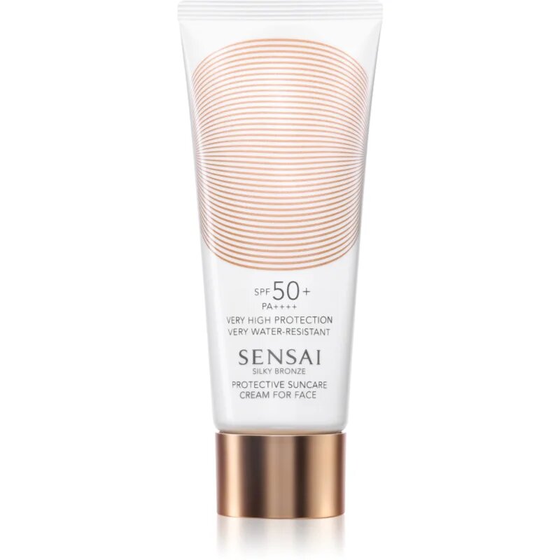 Sensai Silky Bronze védőkrém az egész arcra a káros napsugarak ellen SPF 50+ 50 ml