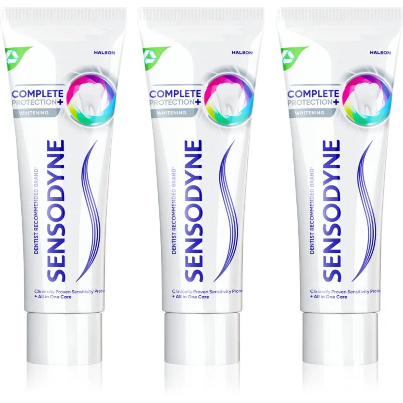 Sensodyne Complete Protection Whitening fehérítő fogkrém 3x75 ml