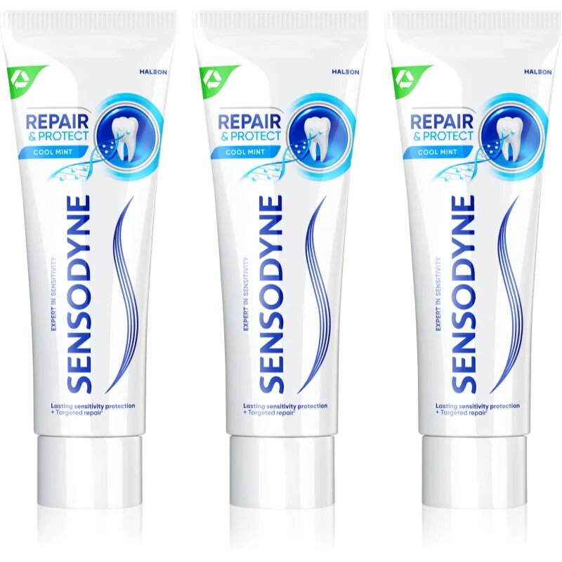 Sensodyne Repair & Protect Cool Mint fogkrém érzékeny fogakra 3x75 ml