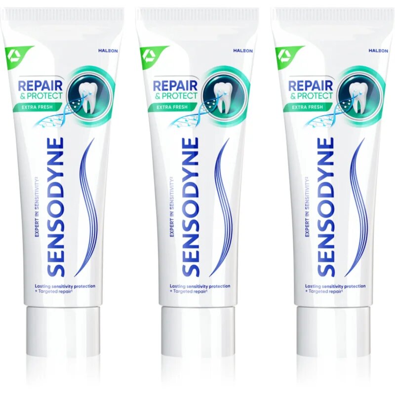 Sensodyne Repair & Protect Extra Fresh fogkrém a fogak és a fogíny védelmére 3x75 ml