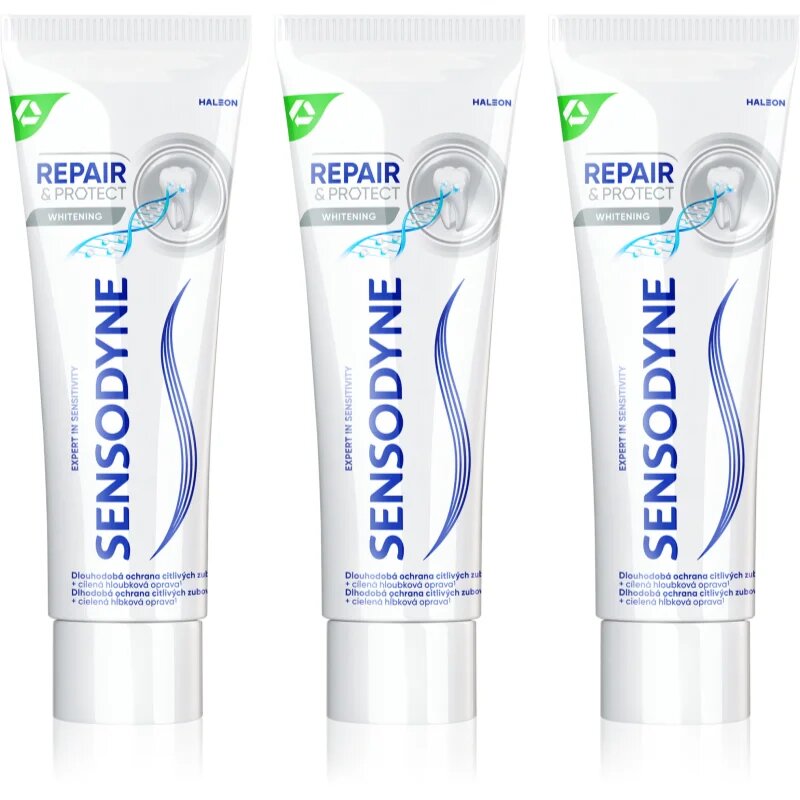 Sensodyne Repair & Protect Whitening fehérítő fogkrém érzékeny fogakra 3x75 ml