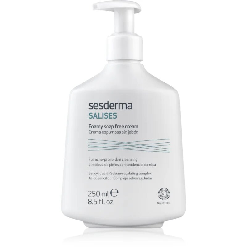 Sesderma Salises Foamy Soap-free Cream tisztító gél pattanások ellen 250 ml