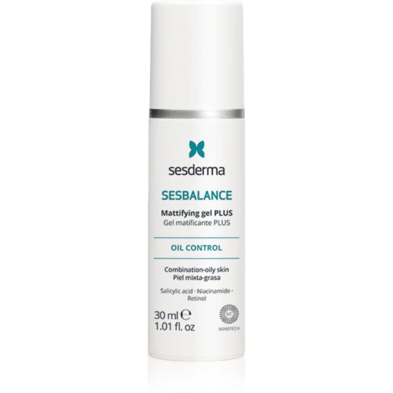 Sesderma Sesbalance Mattifying Gel Plus éjszakai matt hatású gél kombinált és zsíros bőrre 30 ml
