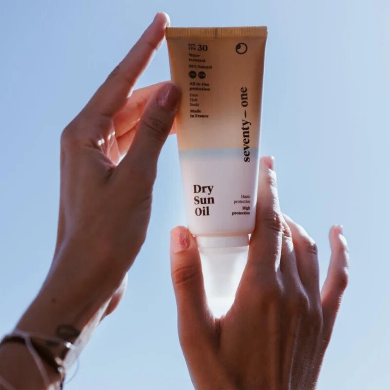 SeventyOne Dry Sun Oil SPF30 védő és száraz napozó olaj arcra testre és hajra SPF 30 100 ml
