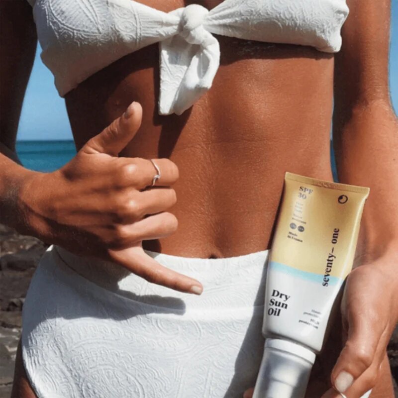 SeventyOne Dry Sun Oil SPF30 védő és száraz napozó olaj arcra testre és hajra SPF 30 100 ml