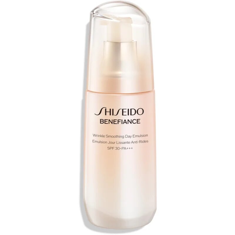 Shiseido Benefiance Wrinkle Smoothing Day Emulsion bőröregedés elleni védő emulzió SPF 30 75 ml