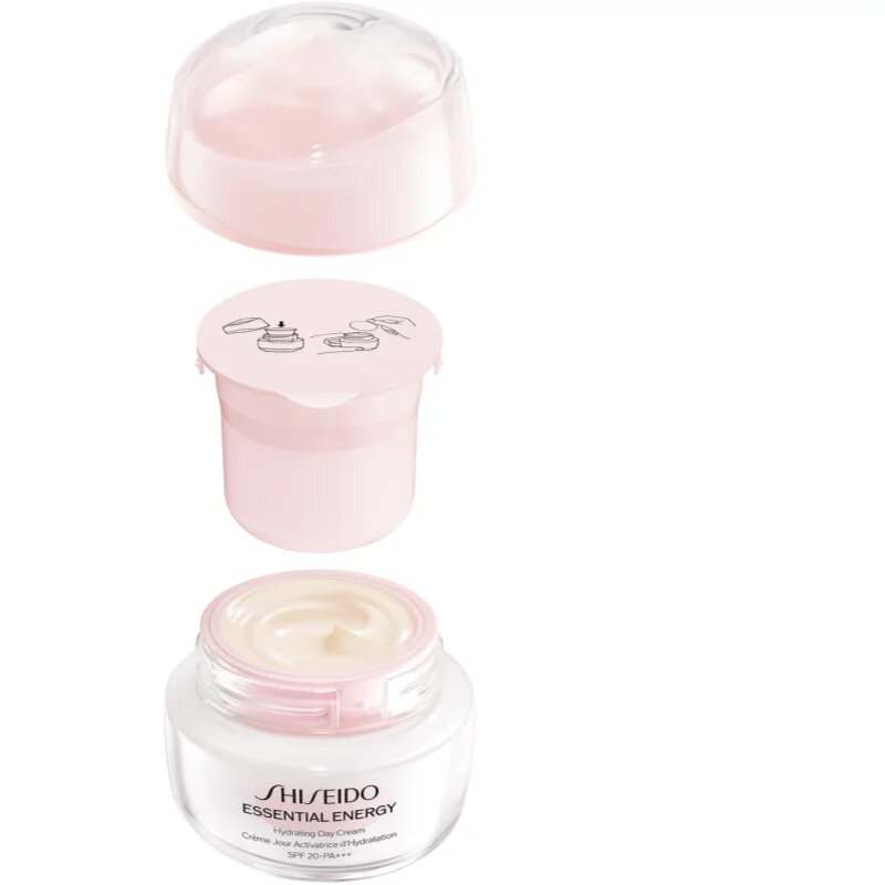 Shiseido Essential Energy Hydrating Day Cream nappali hidratáló krém SPF 20 utántöltő 50 ml