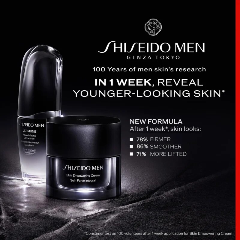 Shiseido Men Skin Empowering Advanced Cream bőrfrissítő krém a ráncok csökkentéséért utántöltő 50 ml