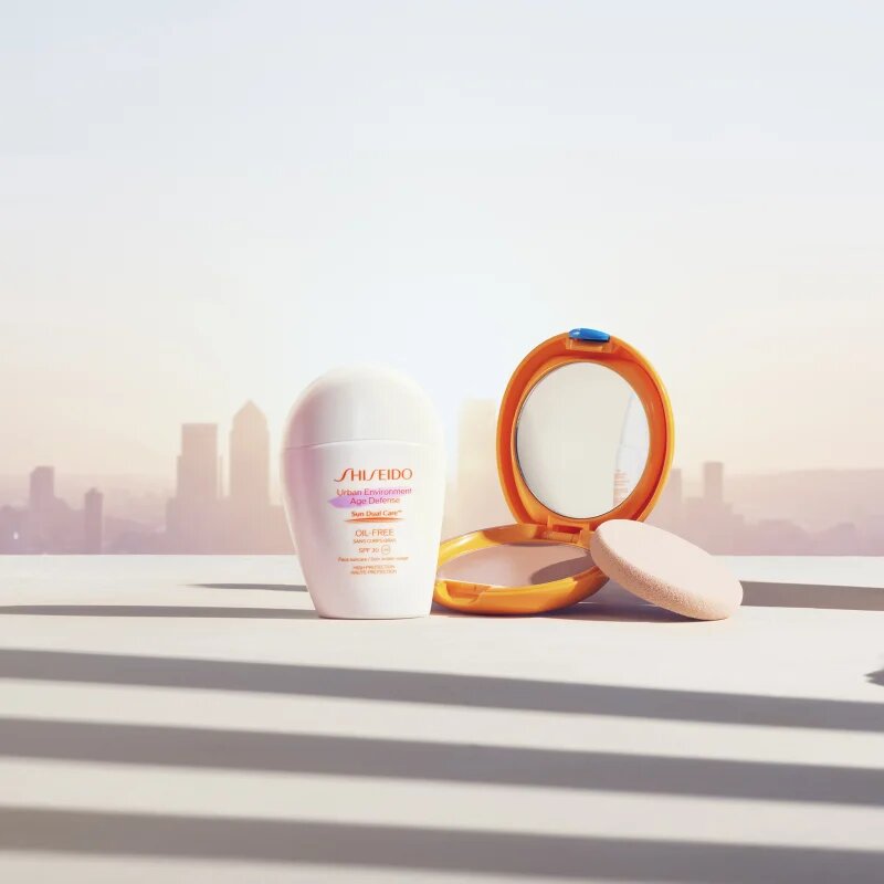 Shiseido Sun Care Urban Environment Age Defense mattító napozó krém az arcra SPF 30 30 ml