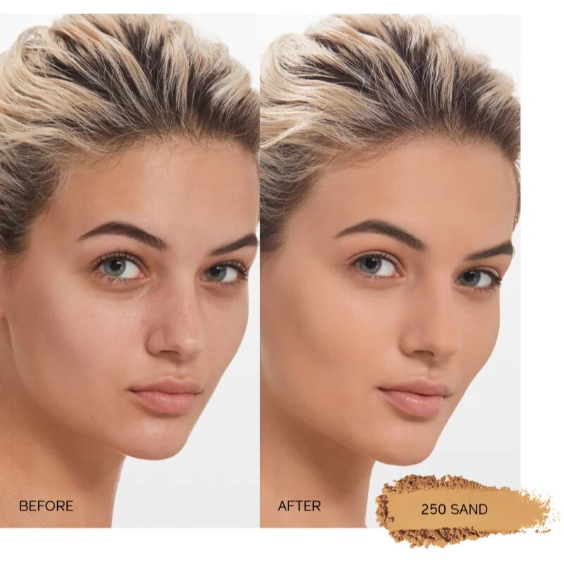 Shiseido Synchro Skin Self-Refreshing Custom Finish Powder Foundation púderes make-up árnyalat 250 Sand 9 g