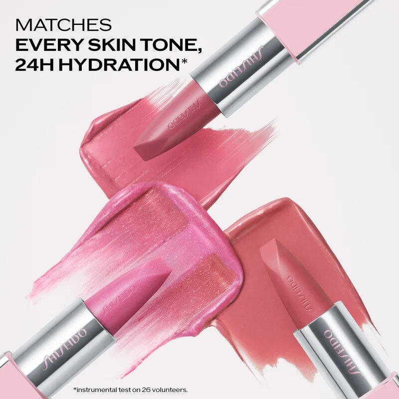 Shiseido Technosatin Pink selyem rúzs árnyalat 02 Sparkling Pink 3.3 g