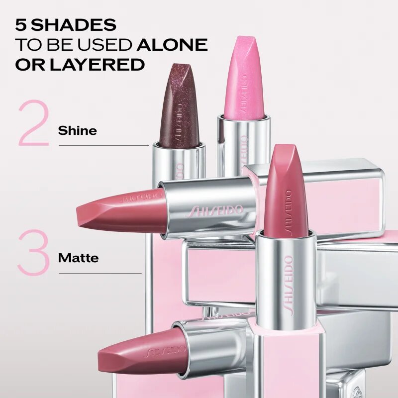 Shiseido Technosatin Pink selyem rúzs árnyalat 02 Sparkling Pink 3.3 g