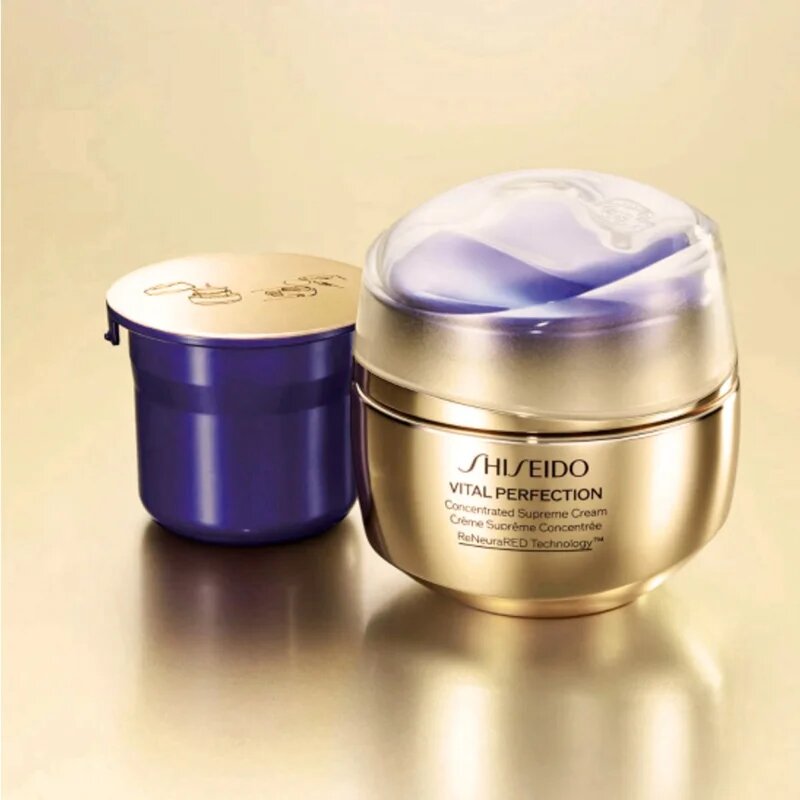 Shiseido Vital Perfection Concentrated Supreme Cream bőrfrissítő krém a ráncok csökkentéséért utántöltő 50 ml