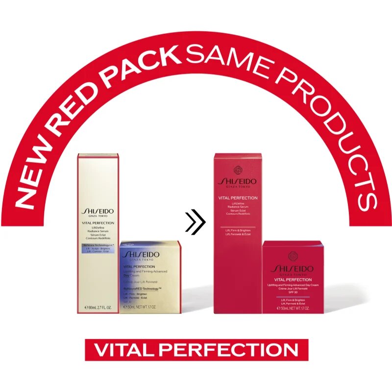 Shiseido Vital Perfection Uplifting and Firming Advanced Day Cream ránctalanító nappali lifting krém SPF 30 50 ml