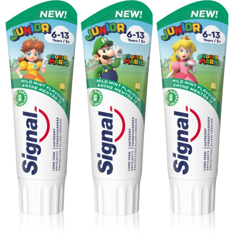 Signal Junior fogkrém gyermekeknek 6 - 13 - Super Mario 75 ml