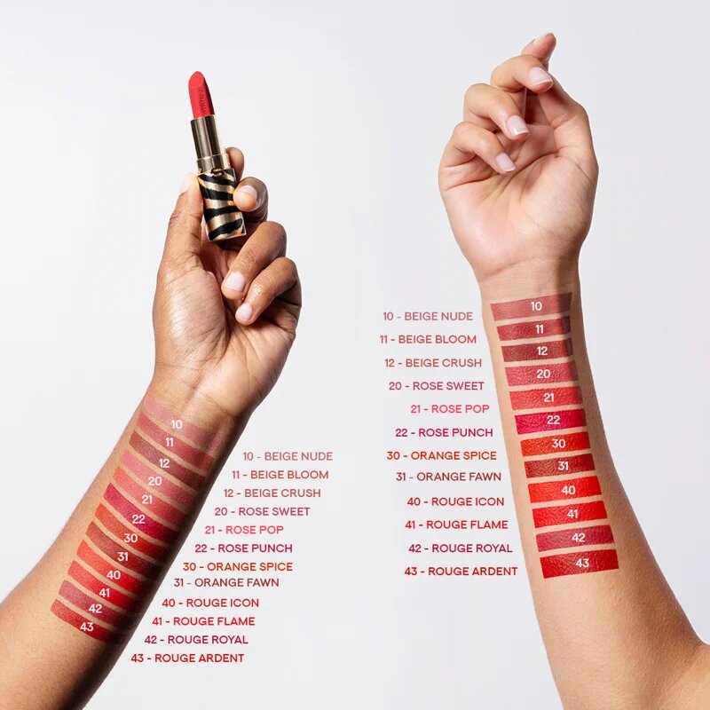 Sisley Phyto Rouge Velvet fényűző ápoló rúzs matt hatással árnyalat 43 Rouge Ardent 3 g