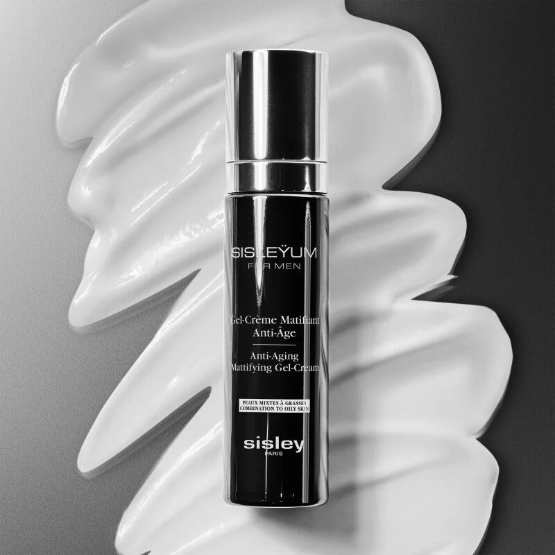 Sisley Sisleÿum Anti-Aging Mattifying Gel-Cream könnyű ránctalanító krém antioxidáns hatású uraknak 50 ml