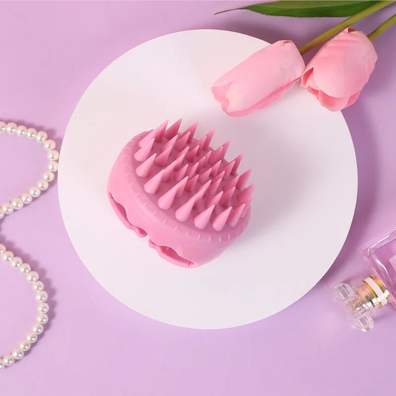 Sister Young Aura Shampoo Brush masszázs kefe a hajra és a fejbőrre Pink 1 db