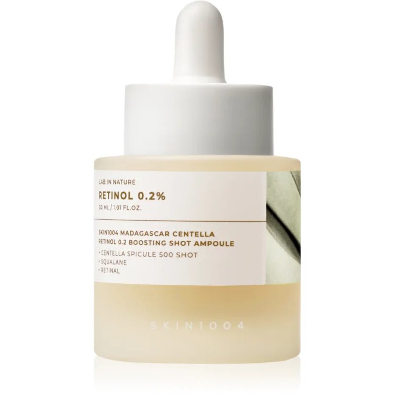 SKIN1004 Lab In Nature Retinol 0.2% Boosting Shot Ampoule regeneráló ránctalanító szérum a bőr rugalmasságának növelésére 30 ml