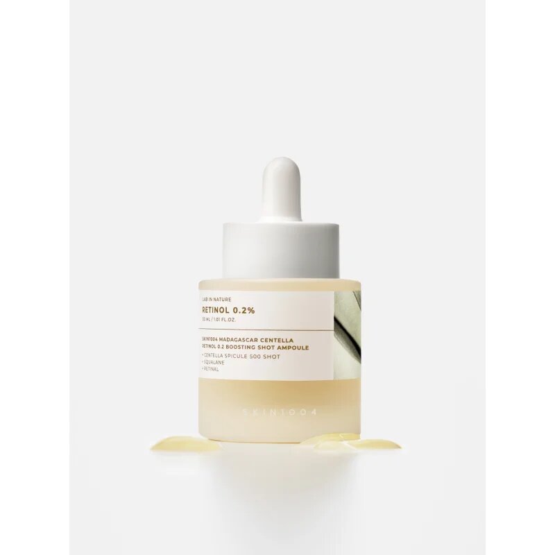 SKIN1004 Lab In Nature Retinol 0.2% Boosting Shot Ampoule regeneráló ránctalanító szérum a bőr rugalmasságának növelésére 30 ml