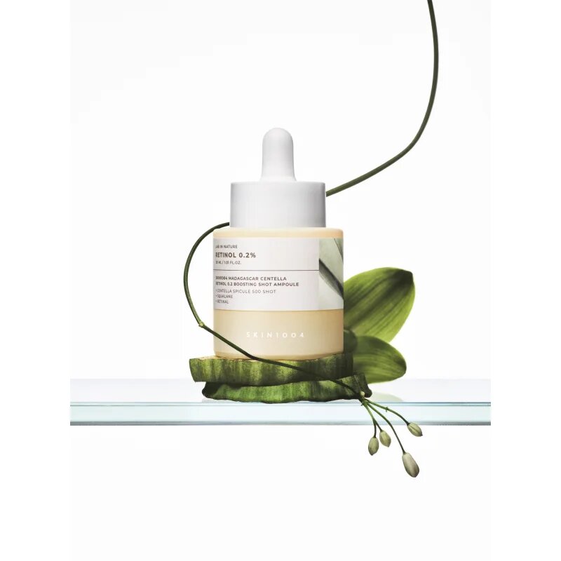 SKIN1004 Lab In Nature Retinol 0.2% Boosting Shot Ampoule regeneráló ránctalanító szérum a bőr rugalmasságának növelésére 30 ml