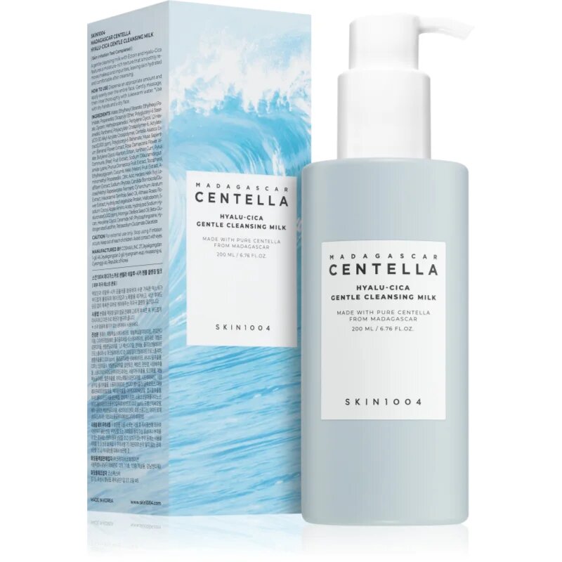 SKIN1004 Madagascar Centella Hyalu-Cica Gentle Cleansing Milk hidratáló tisztító tej az arcbőr táplálásáért és természetes hidratáltságának megőrzéséé