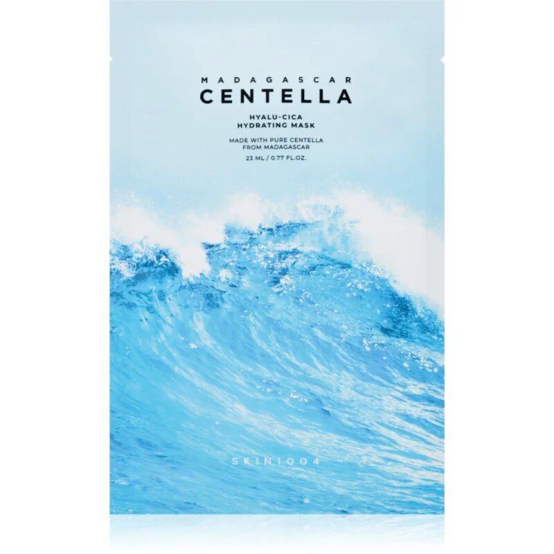 SKIN1004 Madagascar Centella Hyalu-Cica Hydrating Mask arcmaszk hidratáló és nyugtató hatással 23 ml