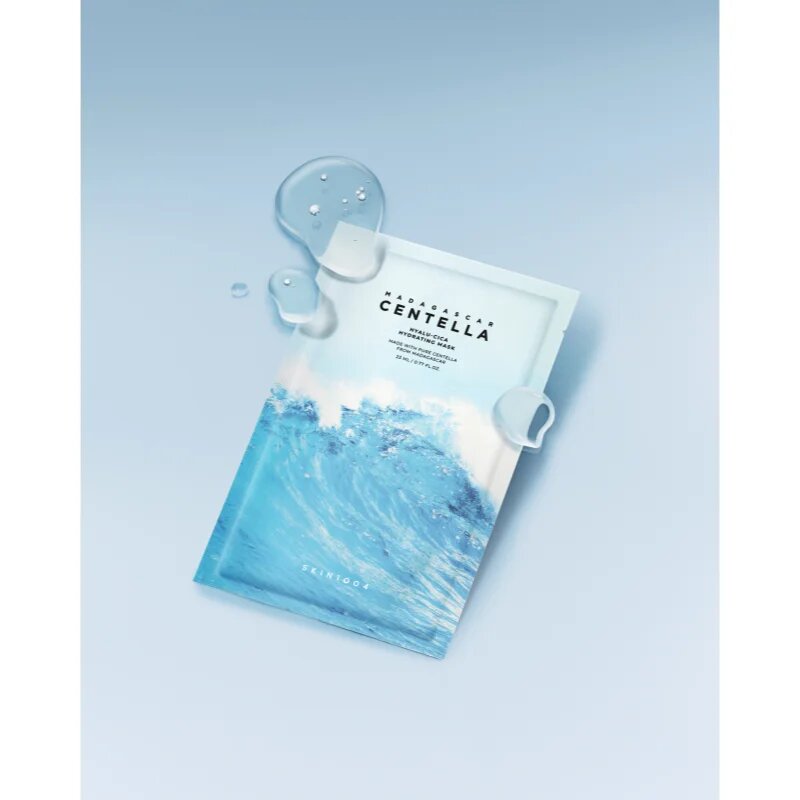 SKIN1004 Madagascar Centella Hyalu-Cica Hydrating Mask arcmaszk hidratáló és nyugtató hatással 23 ml