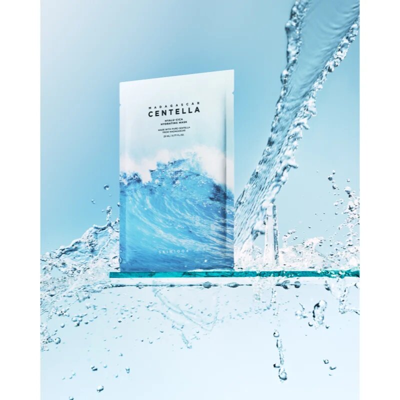 SKIN1004 Madagascar Centella Hyalu-Cica Hydrating Mask arcmaszk hidratáló és nyugtató hatással 23 ml