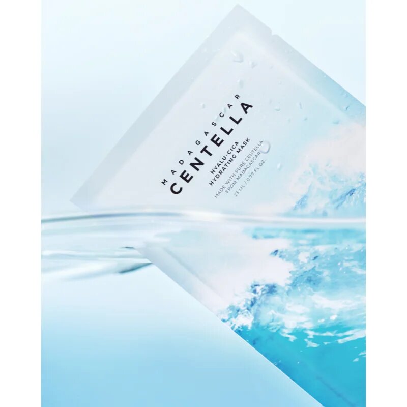 SKIN1004 Madagascar Centella Hyalu-Cica Hydrating Mask arcmaszk hidratáló és nyugtató hatással 23 ml