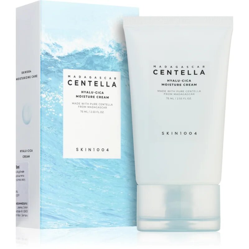SKIN1004 Madagascar Centella Hyalu-Cica Moisture Cream mélyen hidratáló krém az arcbőr megnyugtatására 75 ml