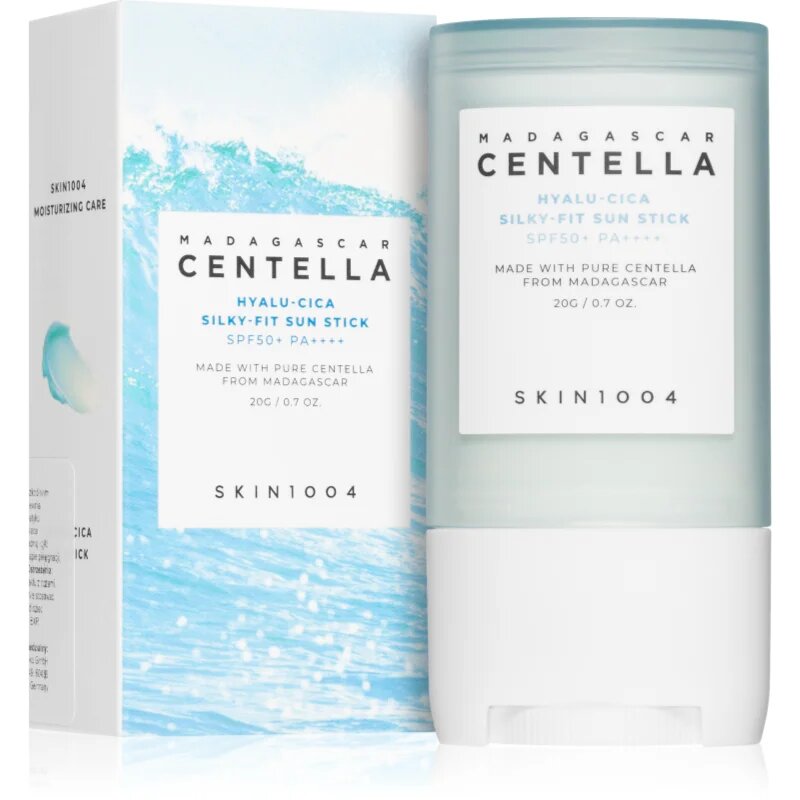 SKIN1004 Madagascar Centella Hyalu-Cica Silky-Fit Sun Stick védő hidratáló stick SPF 50+ 20 g