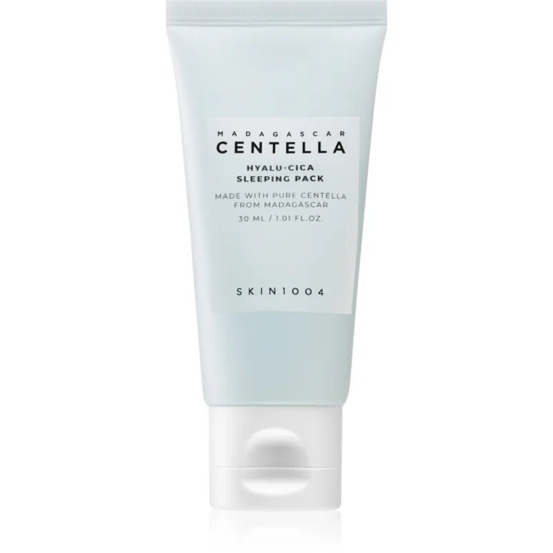 SKIN1004 Madagascar Centella Hyalu-Cica Sleeping Pack tökéletesítő és hidratáló éjszakai arcmaszk a bőr feszességéért 30 ml