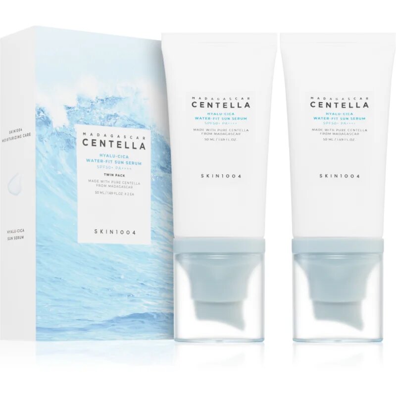 SKIN1004 Madagascar Centella Hyalu-Cica Water-Fit Sun Serum Twin Pack védő szérum hidratáló hatással dupla csomagolás