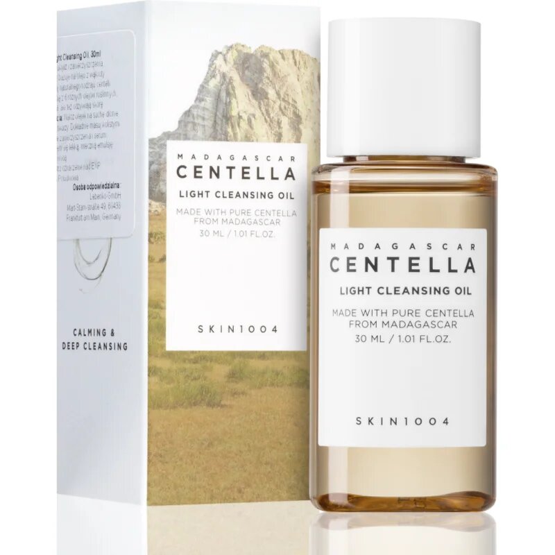 SKIN1004 Madagascar Centella Light Cleansing Oil tisztító és sminklemosó olaj nyugtató hatással 30 ml