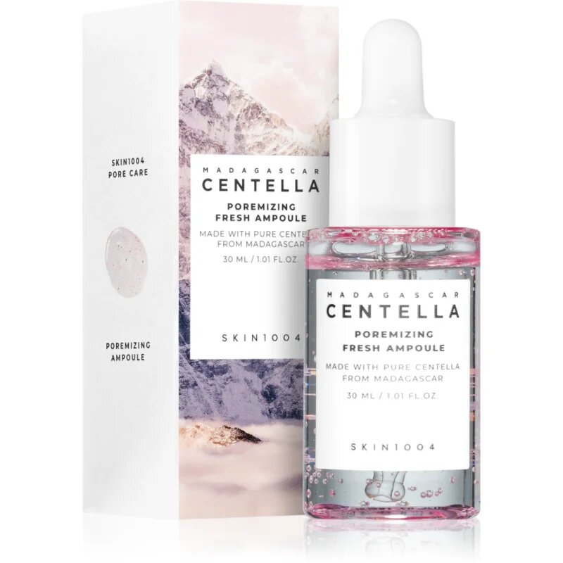 SKIN1004 Madagascar Centella Poremizing Fresh Ampoule detoxikáló arcszérum a bőr kisimításáért és a pórusok minimalizásáért 30 ml