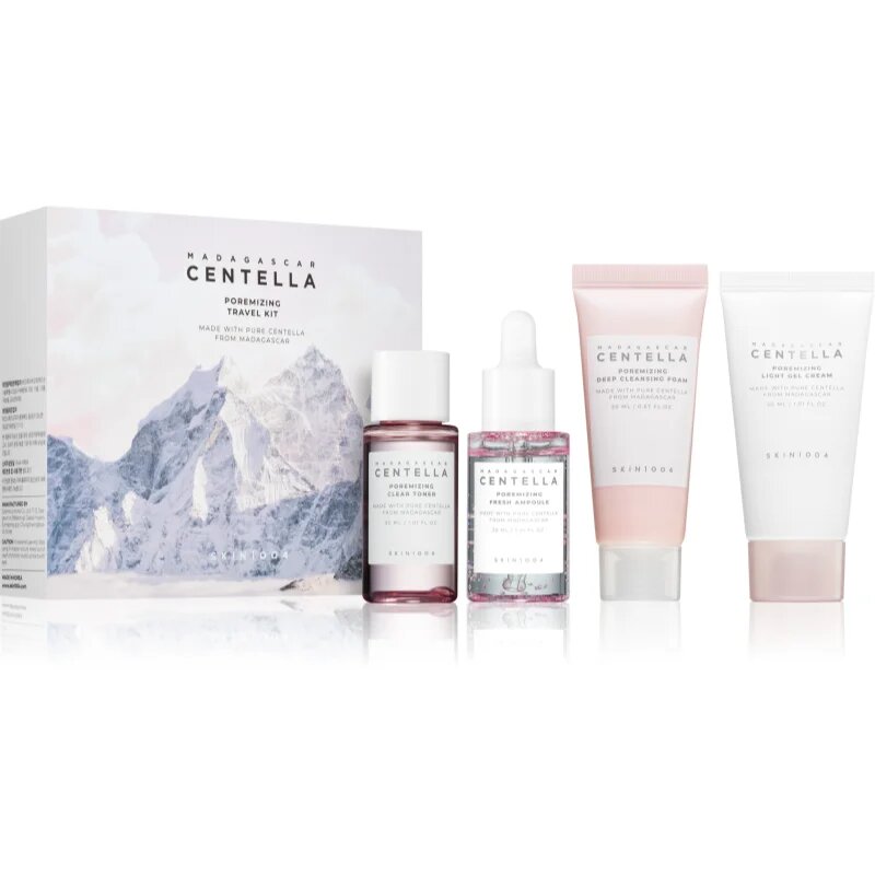 SKIN1004 Madagascar Centella Poremizing Travel Kit utazási készlet a bőr kisimításáért és a pórusok minimalizásáért