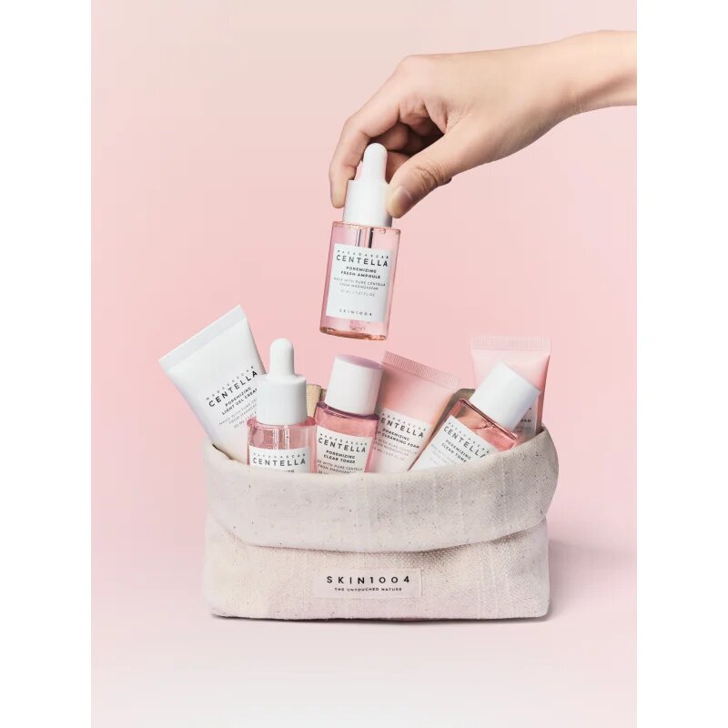 SKIN1004 Madagascar Centella Poremizing Travel Kit utazási készlet a bőr kisimításáért és a pórusok minimalizásáért