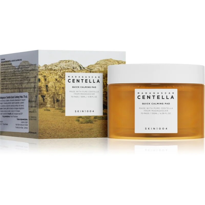 SKIN1004 Madagascar Centella Quick Calming Pad Intenzív revitalizáló párnák az érzékeny bőr megnyugtatásához és erősítéséhez 70 db