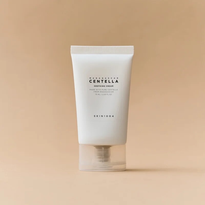 SKIN1004 Madagascar Centella Soothing Cream gazdag tápláló és nyugtató krém az arcbőr regenerálására és megújítására 75 ml