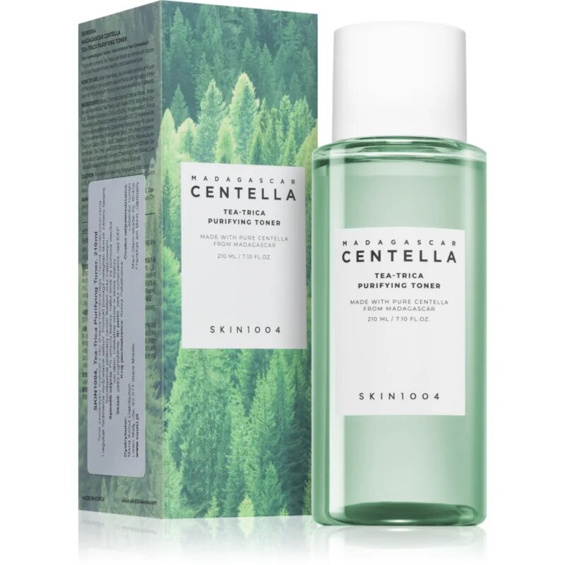 SKIN1004 Madagascar Centella Tea-Trica Purifying Toner mélyen tisztító tonikum a bőr kisimításáért és a pórusok minimalizásáért 210 ml