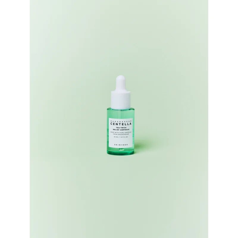 SKIN1004 Madagascar Centella Tea-Trica Relief Ampoule nyugtató arcszérum problémás és pattanásos bőrre 30 ml