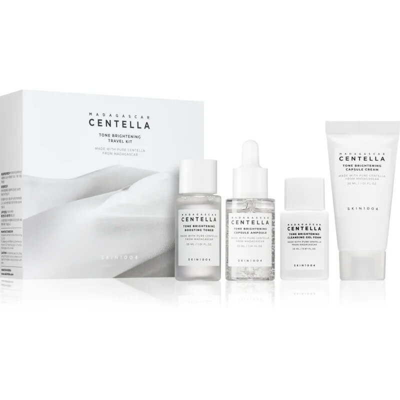 SKIN1004 Madagascar Centella Tone Brightening Travel Kit utazási készlet az élénk bőrért