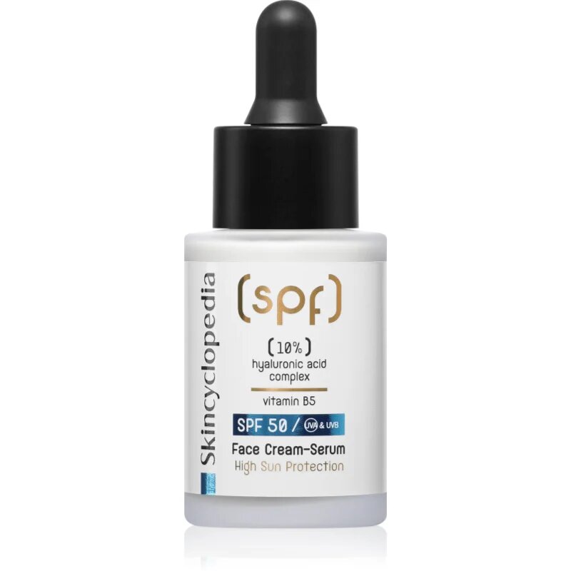 Skincyclopedia 10% Hyaluronic Acid Complex + Vitamin B5 krémes szérum SPF 50 30 ml