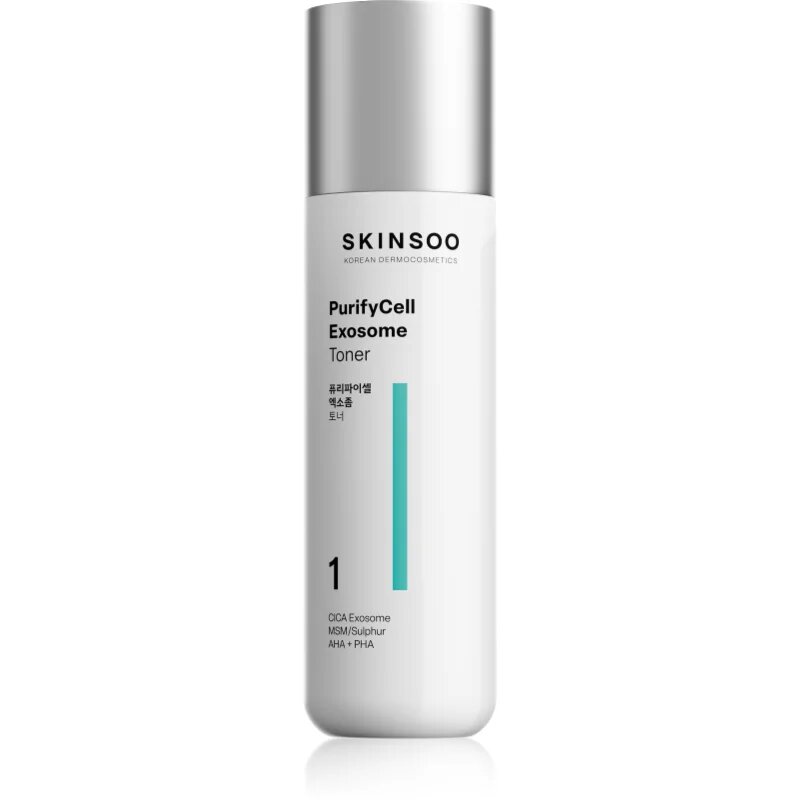 SKINSOO PurifyCell Exosome Toner nyugtató tonikum a faggyútermelés szabályozására 200 ml