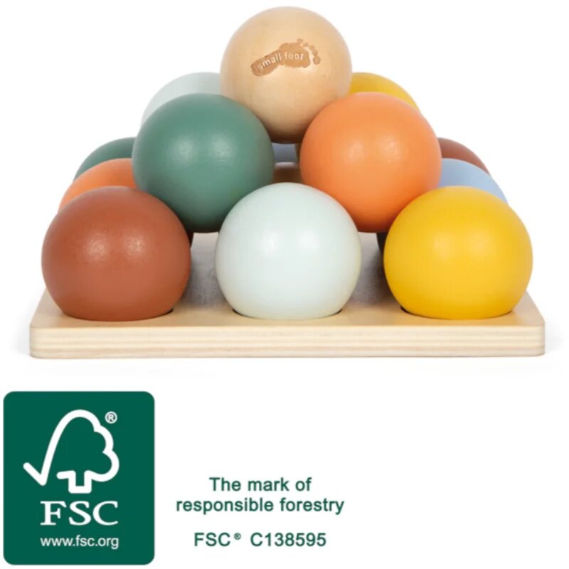 Small foot Montessori Sorting Game with Balls kiválogatós játék 12m+ 15 db